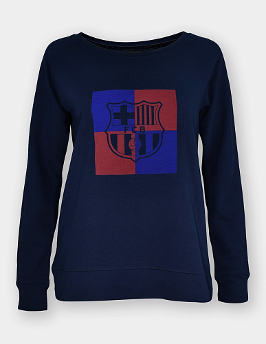 Женское худи Барселона HOODY WOMAN CHESS, цвет синий