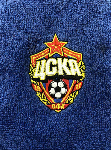 Полотенце ЦСКА махровое 30х60, цвет синий		