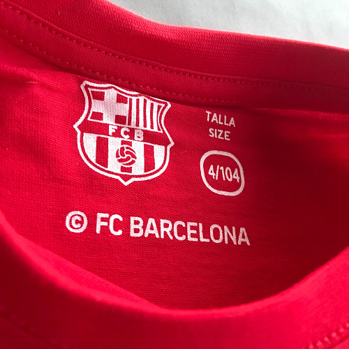 Детская футболка Барселона FCB3173 с длинным рукавом, красная