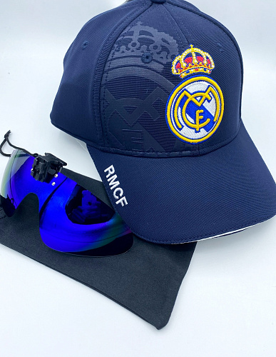 Бейсболка с солнцезащитными очками Реал Мадрид, темно-синяя