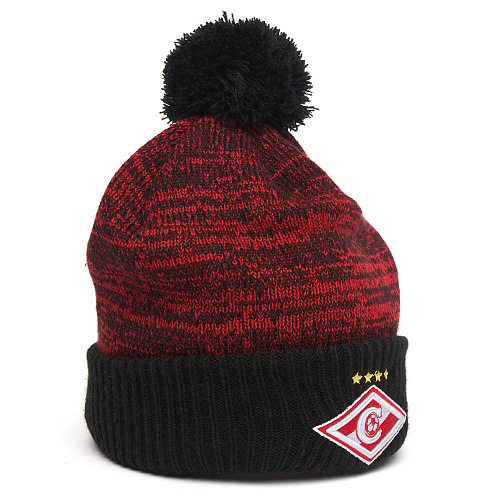 Шапка Спартак 00145 черно-красная