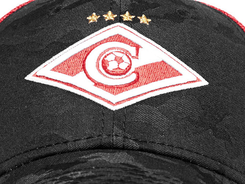 Бейсболка Спартак 120264 черно-красная летняя