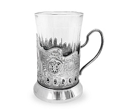 Набор в подарочной коробке ЦСКА  "Стакан в подстаканнике"