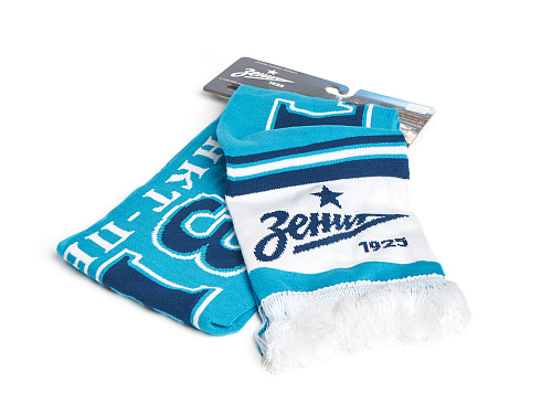 Шарф Зенит сине-бело-голубой 040046