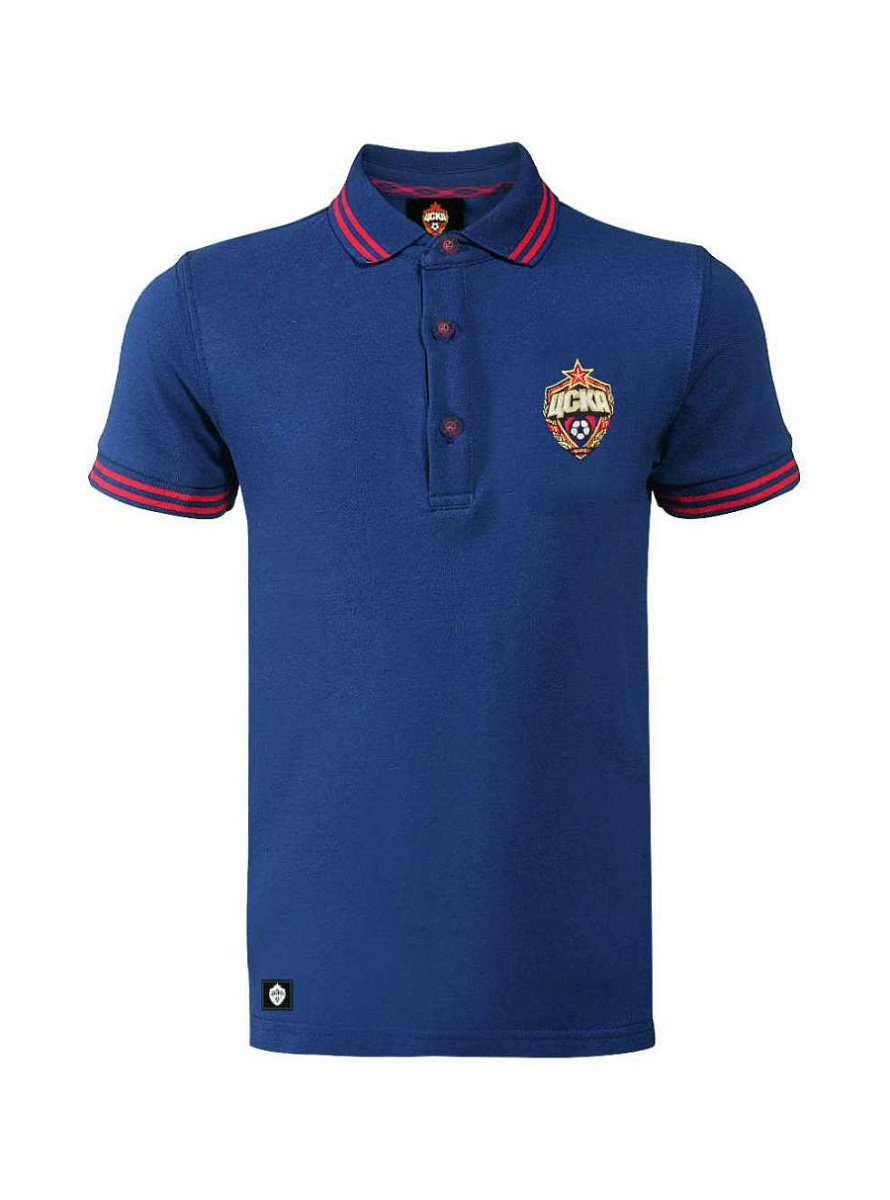 Футболка поло ЦСКА, мужская, цвет сине-красный