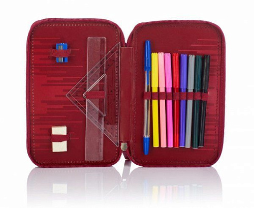 Пенал с канцтоварами Барселона, красно-синий, два отделения FC-236