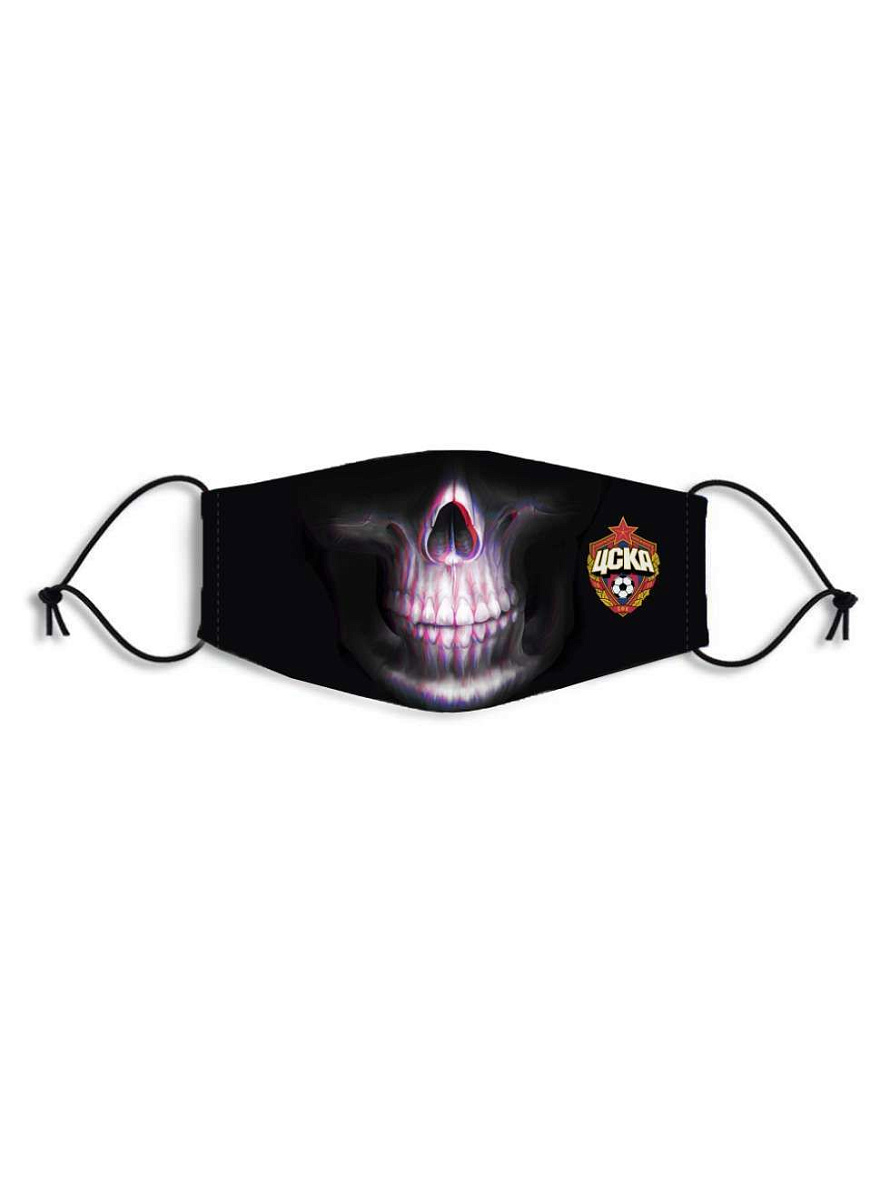 Маска для лица многоразовая хлопковая ЦСКА "Череп"