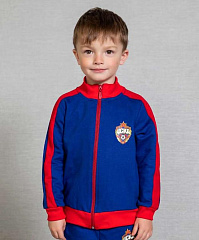 Толстовка детская ЦСКА на молнии ЭМБЛЕМА, цвет синий