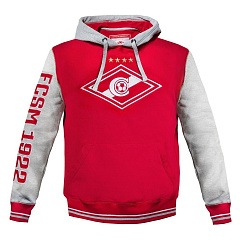 Толстовка Спартак 100600 красно-серая