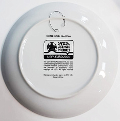 Тарелка сувенирная 20см "Эмблема ЕВРО 2020"
