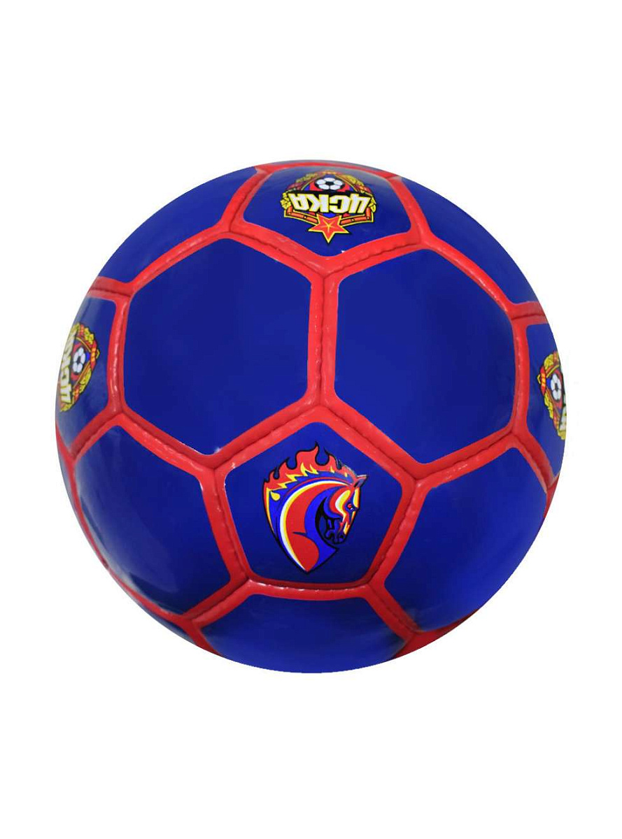 Мяч сувенирный красно-синий ПФК ЦСКА, размер 5		