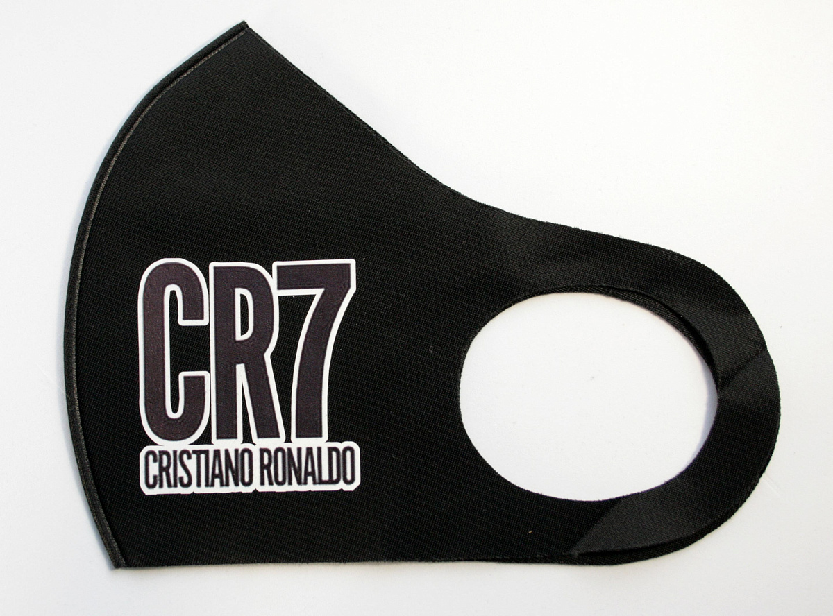 Маска для лица многоразовая CR7 черная