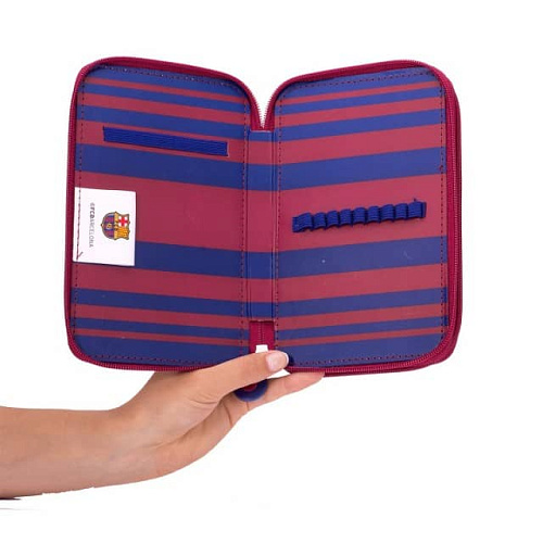 Пенал Барселона, красно-синий, два отделения FC-188