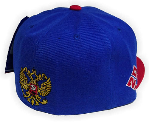 Бейсболка Россия прямой козырек, цвет красный, синий