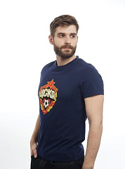 Футболка ПФК ЦСКА Эмблема, цвет синий