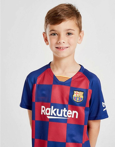 Детская форма Барселона 2019/2020 домашний комплект (футболка и шорты)