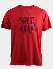 Футболка Барселона Escudo красная