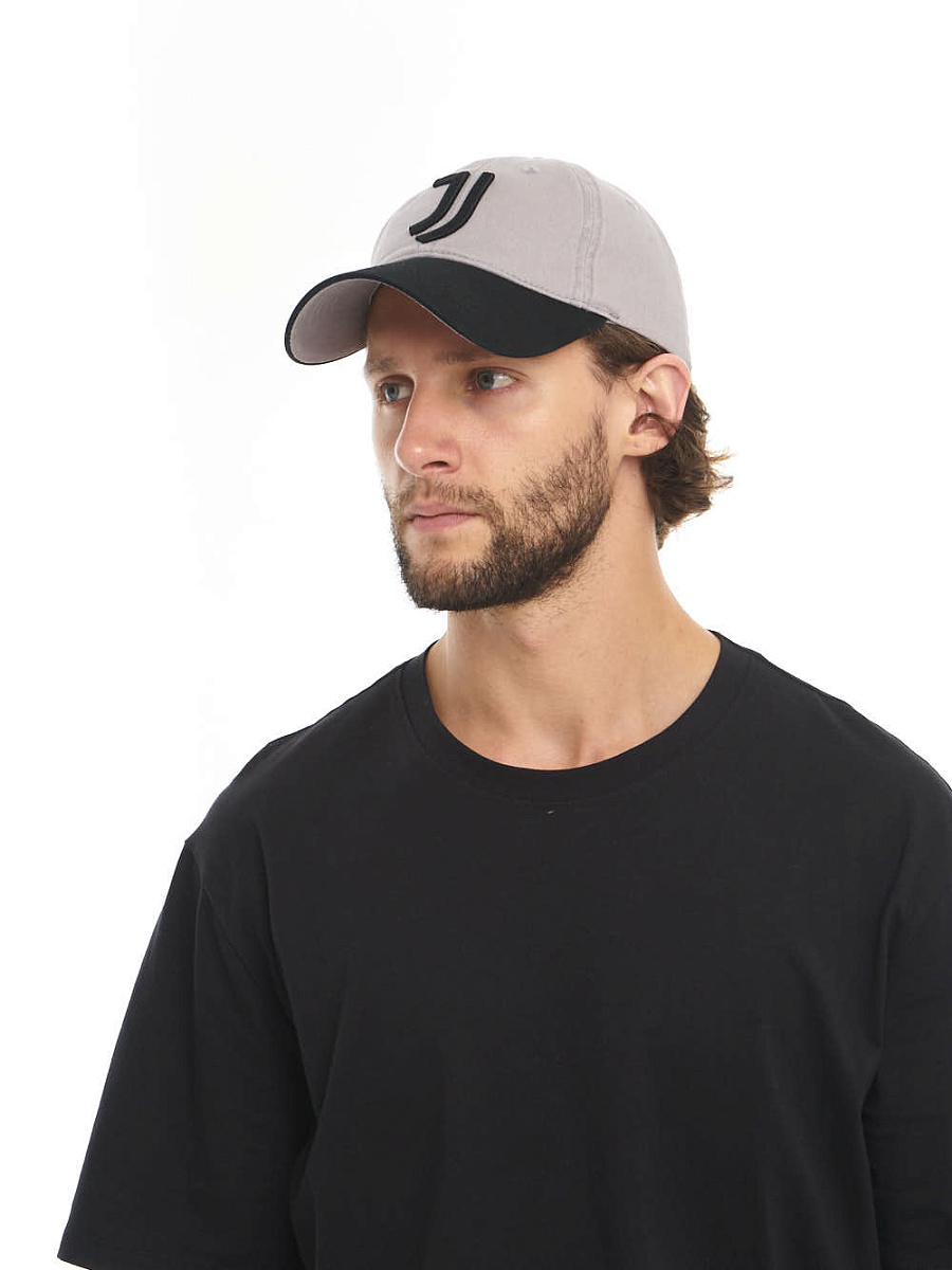 Бейсболка Ювентус 37278 серо-черная