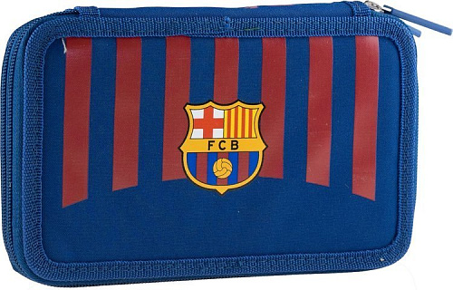 Пенал с канцтоварами Барселона, красно-синий, два отделения FC-270