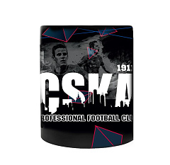 Кружка керамическая ЦСКА  "Игроки", цвет чёрный