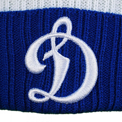 Шапка Динамо "Д" Зебра с помпоном