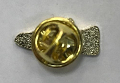 Значок ЦСКА бутса с белой каймой