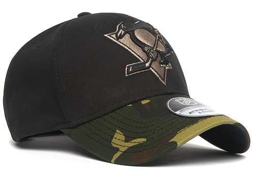 Бейсболка Pittsburgh Penguins черная-хаки 31666
