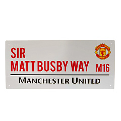 Табличка Манчестер Юнайтед Sir Matt Busby Way Street Sign