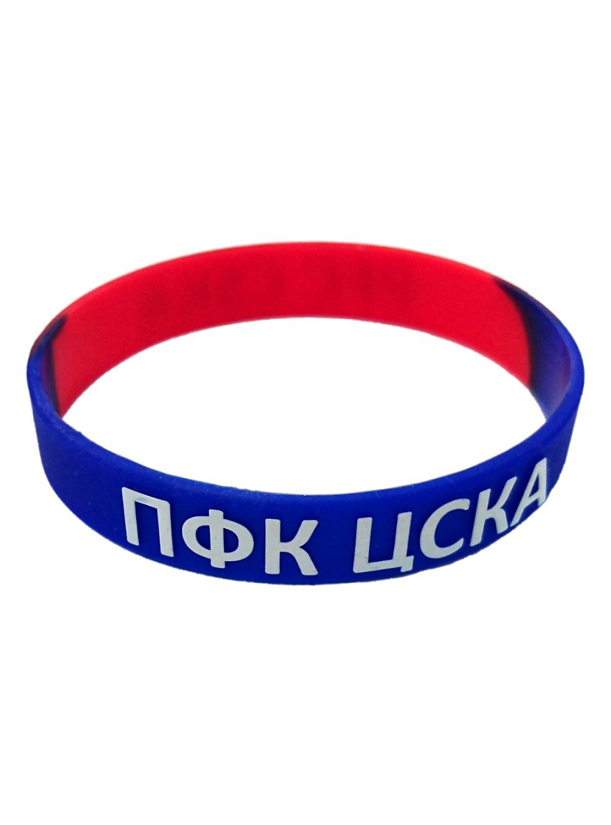 Силиконовый браслет ЦСКА, цвет красно-синий