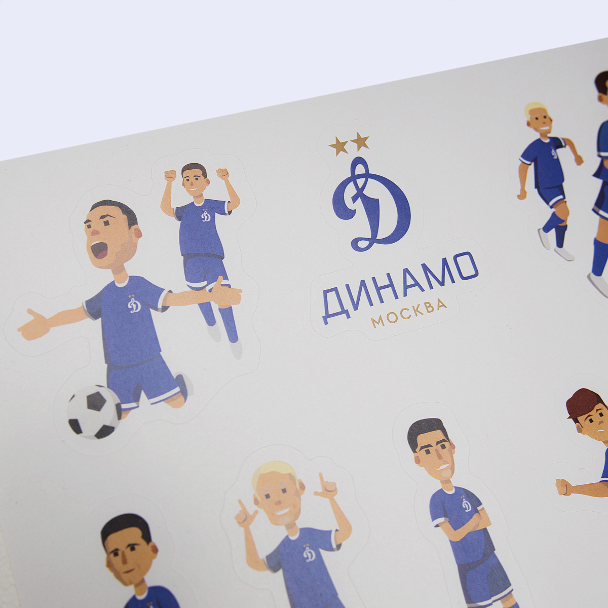 Набор наклеек ФУТБОЛИСТЫ ( 7 шт )