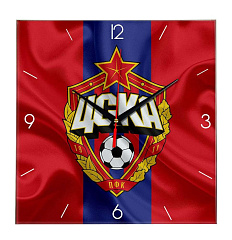 Часы настенные "Флаг ЦСКА", стекло