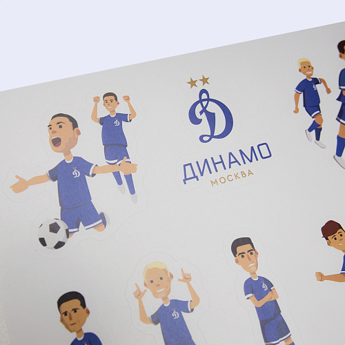 Набор наклеек ФУТБОЛИСТЫ ( 7 шт )