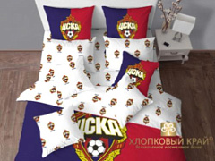 Постельное белье ЦСКА 2 спальное, Эмблема, нав.70х70