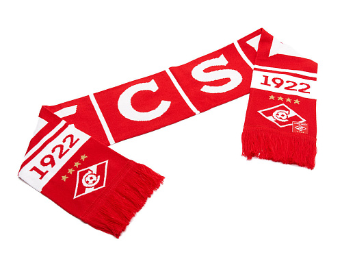 Шарф Спартак 02560 красно-белый