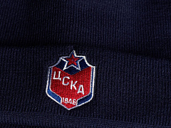 Шапка ХК ЦСКА 18882, темно-синяя с отворотом