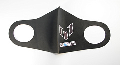 Маска для лица многоразовая Месси логотип черная