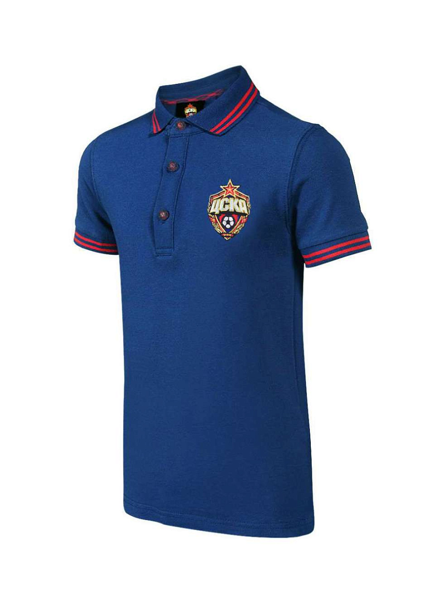Футболка поло ЦСКА, мужская, цвет сине-красный