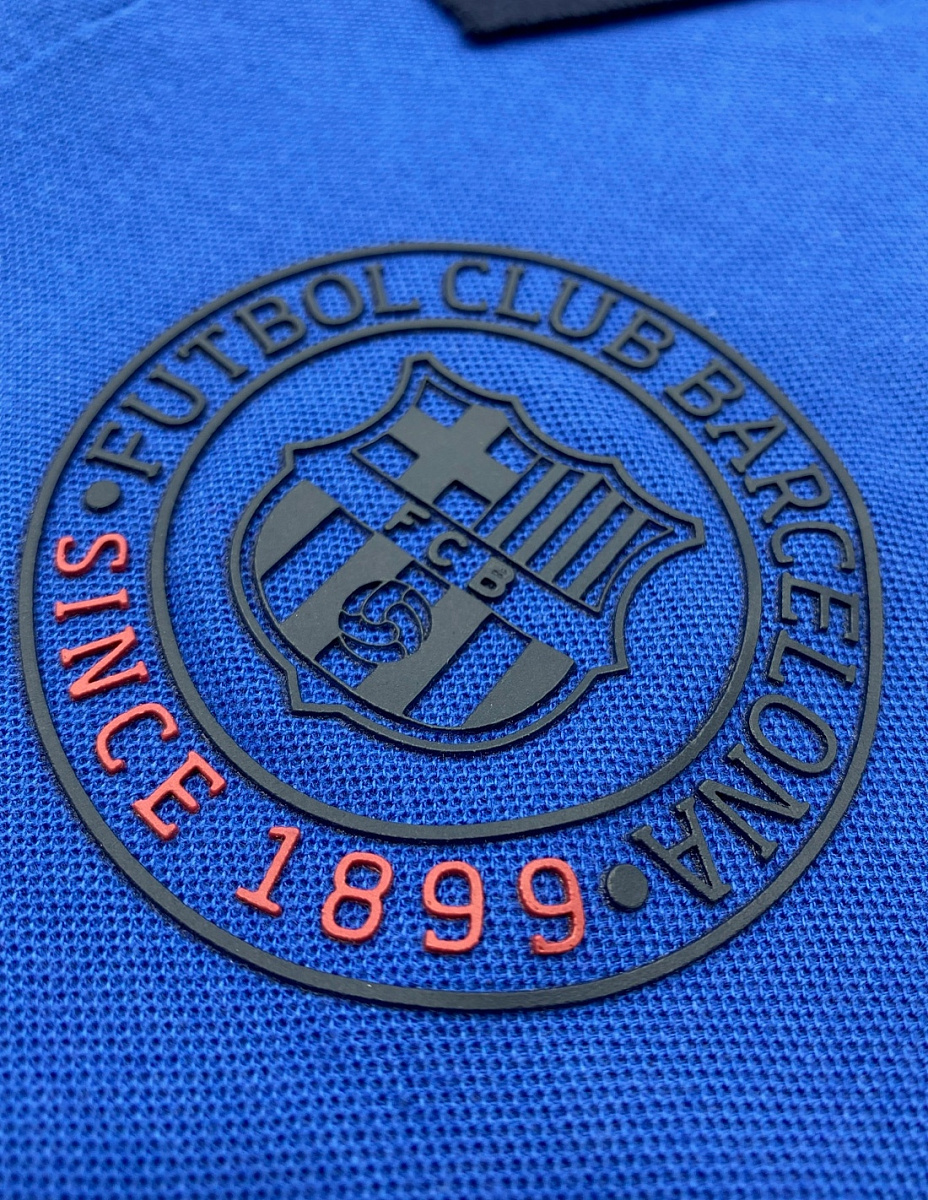 Футболка поло Барселона POLO FCB CORE, голубая