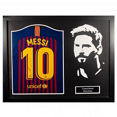 Футболка с автографом Лионеля Месси Messi Signed Shirt Silhouette