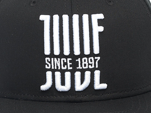 Бейсболка Ювентус 37231 черная с прямым козырьком