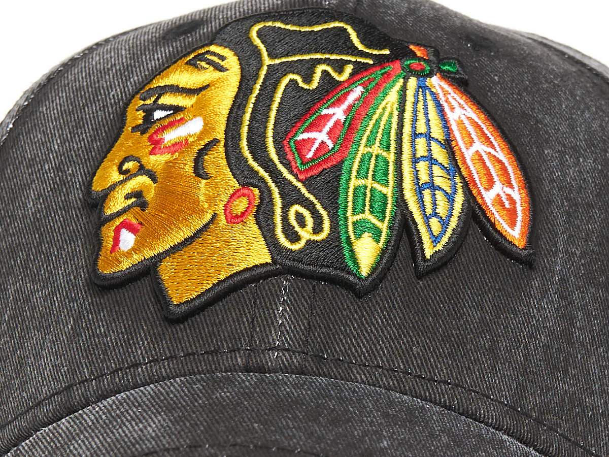 Бейсболка NHL Chicago Blackhawks серый джинс 31241