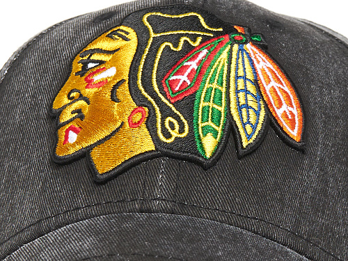 Бейсболка NHL Chicago Blackhawks серый джинс 31241
