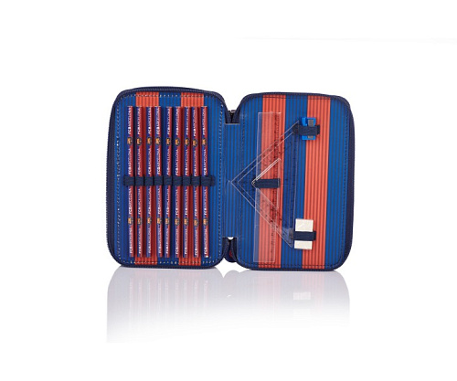 Пенал с канцтоварами Барселона, два отделения FC-144