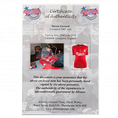 Футболка с автографом Стивена Джерарда Gerrard Signed Shirt Istanbul (Framed)