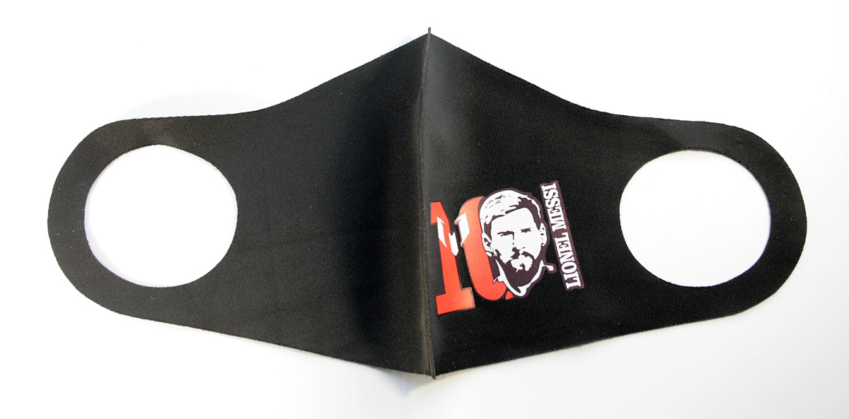 Маска для лица многоразовая Месси 10 черная