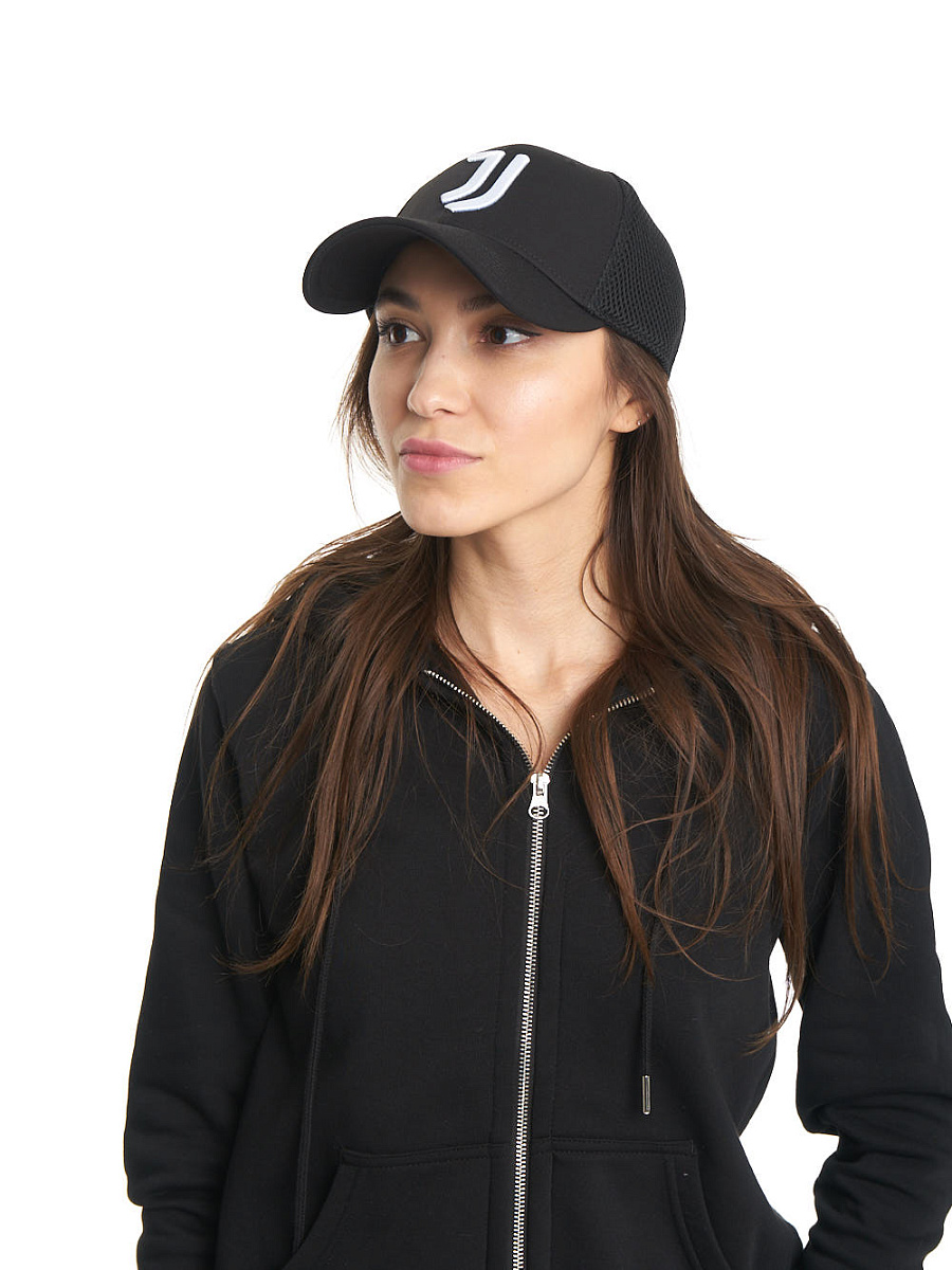 Бейсболка Ювентус черная без фиксатора, 37253