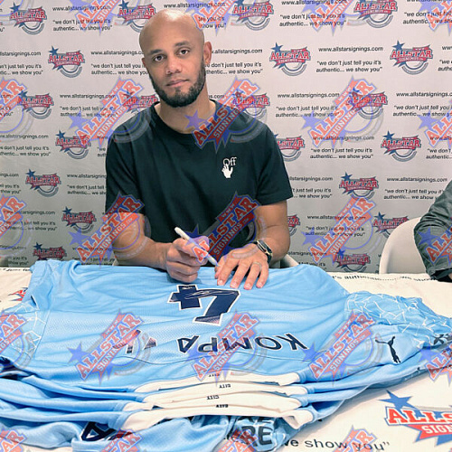 Футболка с автографом Компани Manchester City FC Kompany Signed Shirt (Framed)