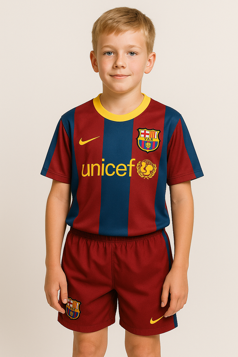 Детская ретро форма Барселона 2010/2011 домашняя