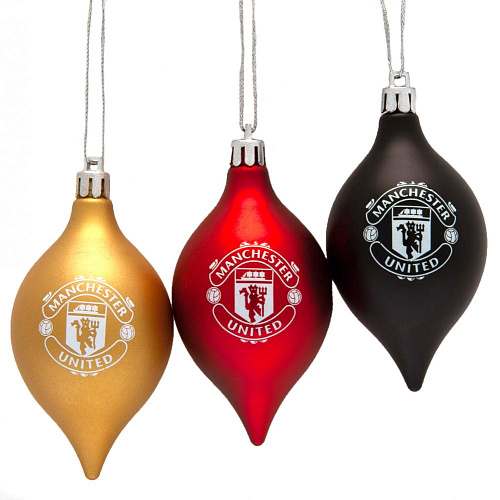 Елочные шары Манчестер Юнайтед 3pk Vintage Baubles