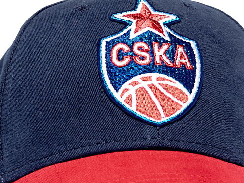 Бейсболка подростковая ПБК ЦСКА 207111 красно-синяя